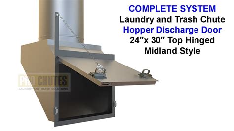 Laundry Chute Hopper Discharge Door 24″x30″ Top Hinged Complete