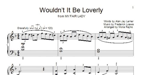 Wouldnt It Be Loverly Educational Piano Print Sheet Music Now