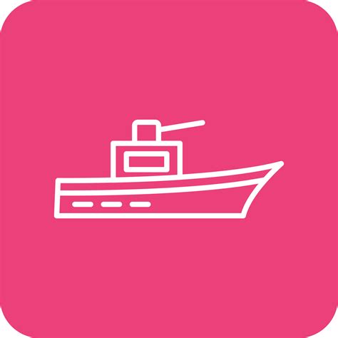 Army Ship Line Round Corner Background Icons 14640168 Vector Art At