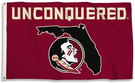 Florida State Seminoles Unconquered State Outline Style Official Nca