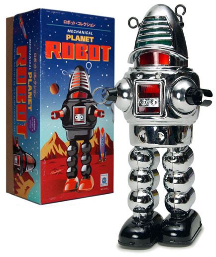 Chrome Planet Robby The Robot Windup Toy