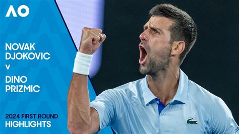 Novak Djokovic V Dino Prizmic Highlights Australian Open 2024 First