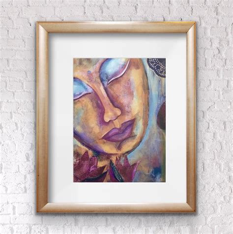 Goddess Wall Art Spiritual Art Print Buddha Wall Decor Meditation Art Inner Peace Soul Art