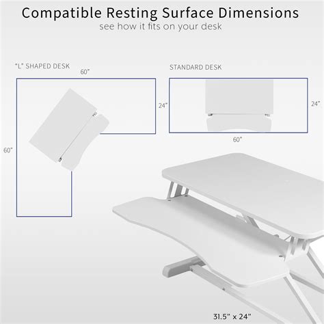 Vivo Inch Desk Converter K Series Height Adjustable Sit To Stand