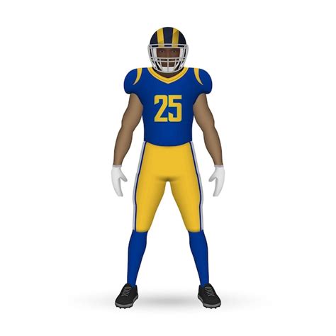 Premium Vector D Realistic American Football Player