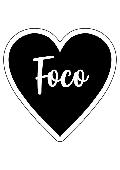 Coração com frase foco png