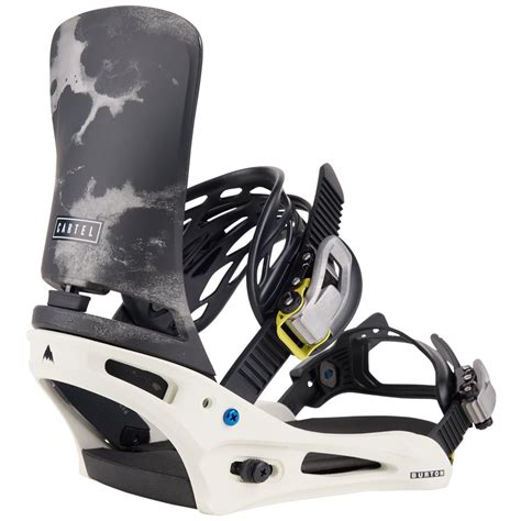 Burton Cartel Reflex Snowboard Bindings In Whitegraphic Boardertown
