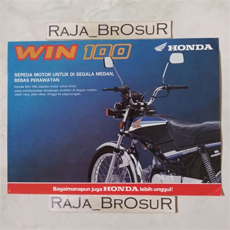 Jual Poster Brosur Katalog Flyer Jadul Lawas Honda Win Win