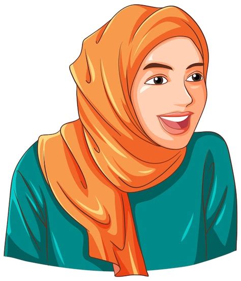 Premium Vector Happy Muslim Woman Wearing Hijab