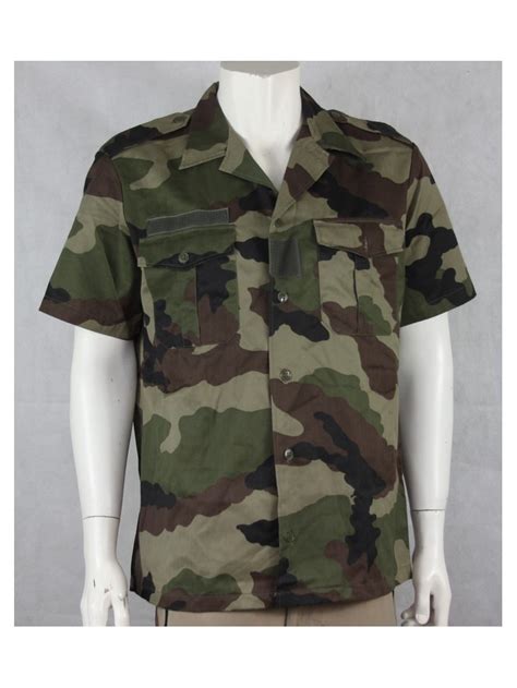 Genuine Surplus French Army Short Sleeve Shirt Cce Camouflage