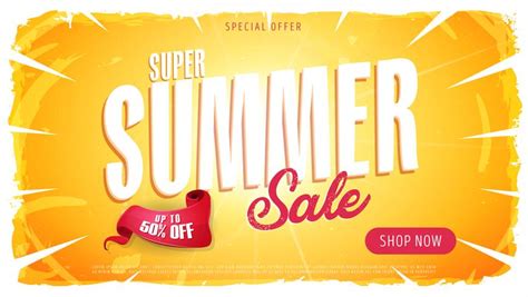 Summer Sale Template Banner 524797 Vector Art at Vecteezy