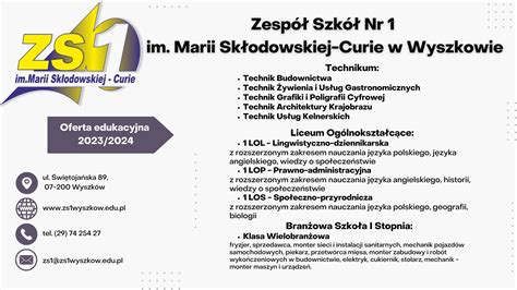 Oferta Edukacyjna Szk Prowadzonych Przez Powiat Wyszkowski Rok