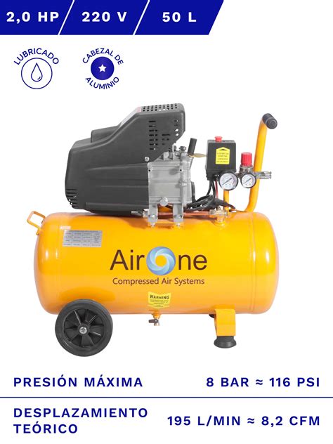 Compresor De Aire Airone Hp L Bar Cfm Servicomp