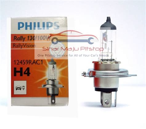 Jual Paket 2 Bohlam Halogen H4 Philips 12v 130 100w P43t Relay BOSCH