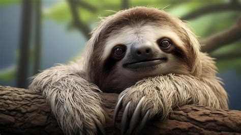 Premium Ai Image A Sloth With A Human Face