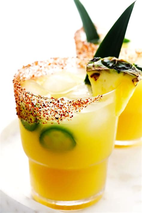 Spicy Pineapple Margaritas - Gimme Some Oven