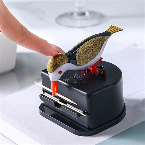 Toothpick Dispenser Bird Toothpick Boxfunny Portable Plastic Toothpick