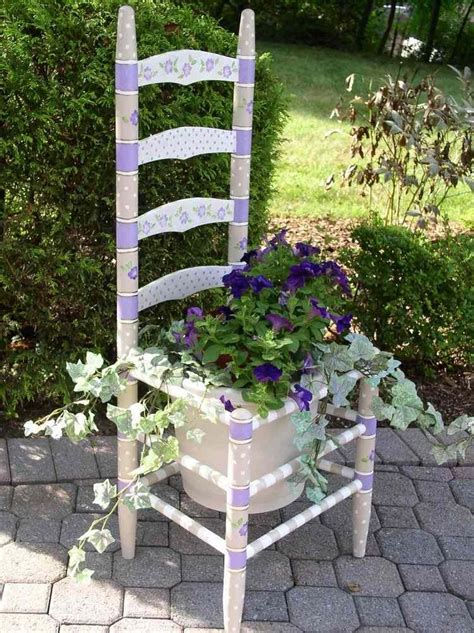 Kreative Garten Dekoration Alte St Hle Als Blumenk Bel Chair