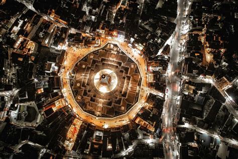 Amazing aerial Night view of Boudhanath Stupa, Kathmandu. Pic ...