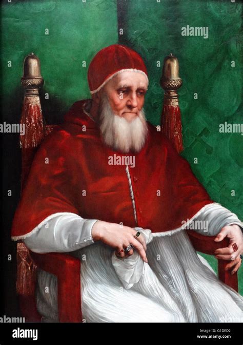 Portrait Of Pope Julius Ii By Raffaello Sanzio Da Urbino