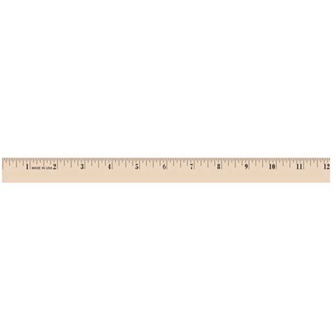 12" Natural Finish Wood Ruler