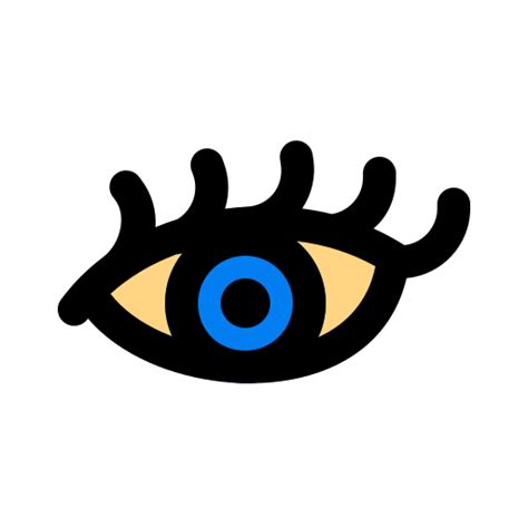 Eyelash Generic Color Lineal Color Icon