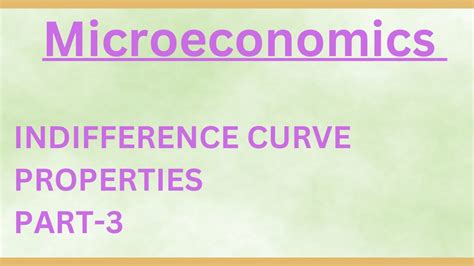 Class Th Microeconomics Topic Properties Of Indifference Curve