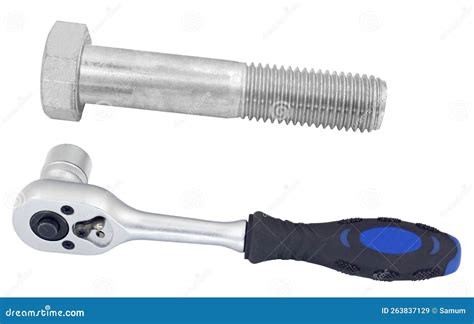 Socket Wrench With Bolt Stock Image Image Of Steel 263837129