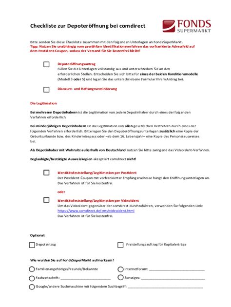 Ausfüllbar Online Bitte senden Sie diese Checkliste zusammen mit den