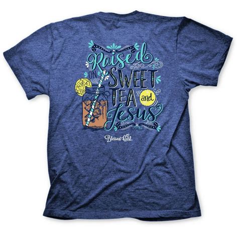 Blessed Girl® Blessed Girl Womens T Shirt Sweet Tea Retro Heather Royal Small