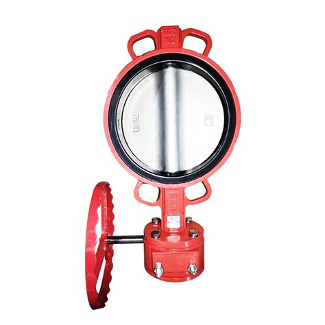 Direct Shipping D71x Centreline Butt Clip Red Fire Butterfly Valve Ductile Iron Ball Manual