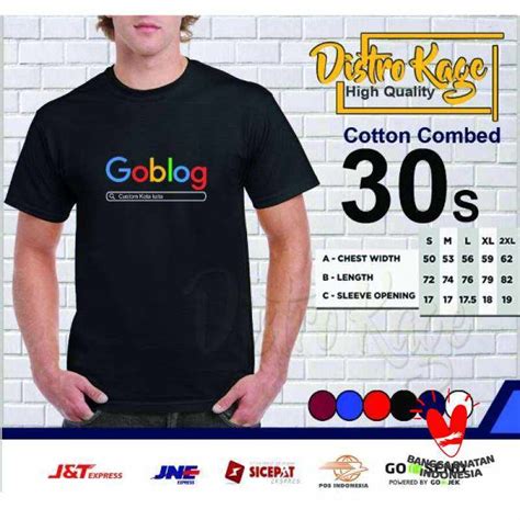 Jual Baju Kaos Pria Pelesetan Logo Custom Kata Kata Desain Simple