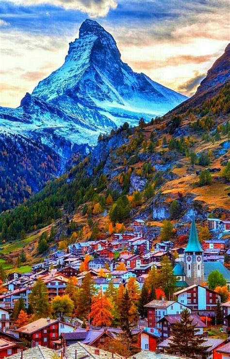 Solve Mt Matterhorn And Zermatt Switzerland Jigsaw Puzzle Online With