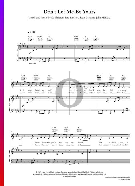 Don T Let Me Be Yours Zara Larsson Piano Sheet Music OKTAV