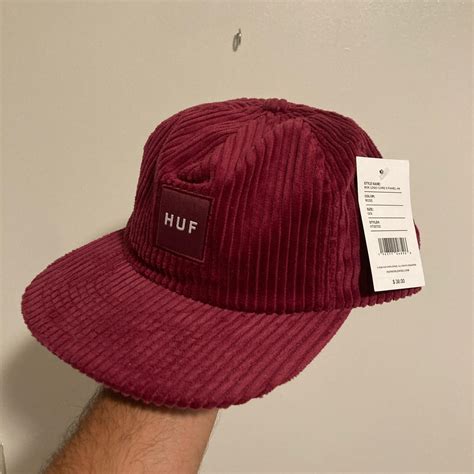 HUF Men S Burgundy Hat Depop