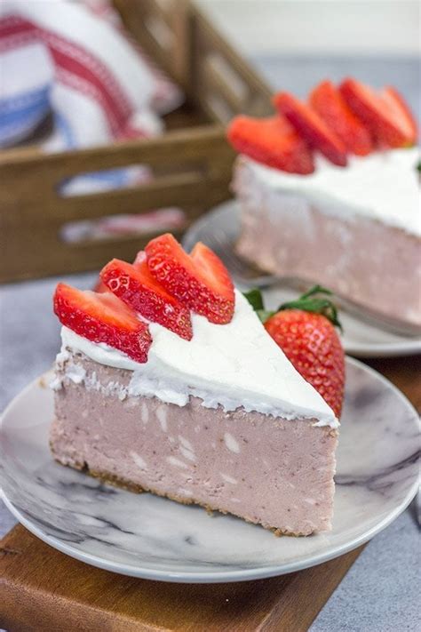 Fresh Strawberry Cheesecake A Fun Dessert For Warm Summer Days