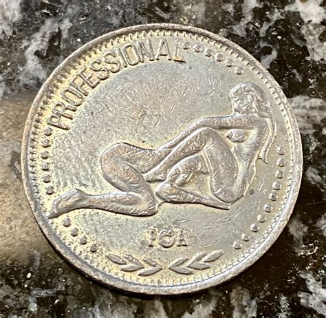 Vintage Double Sided Sex Position Token Similar To Connect Etsy