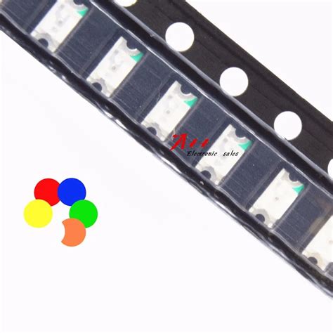 Pcs Smd Led Highlight Light Emitting Diode Red Blue Yellow