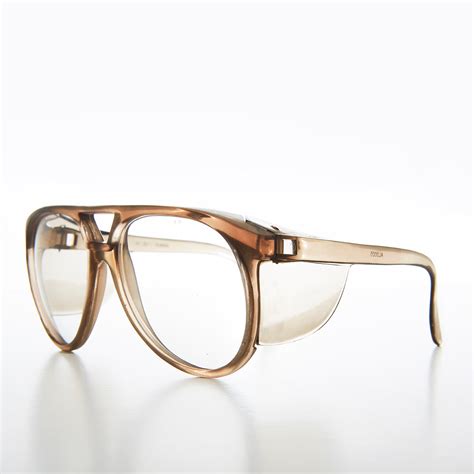 Brown Aviator Safety Glasses with Side Shields - Victor – Sunglass Museum