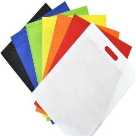 Multi Colored Eco Friendly D Cut Plain Non Woven Bags With 12x16 Inch