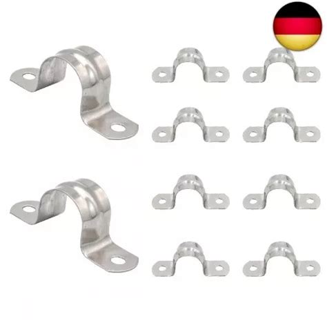 10 STÜCK EDELSTAHL 304 Rohrschelle M20 Metall U Typ Rohrschelle Set