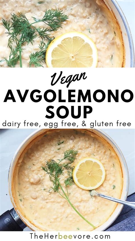 This Creamy Vegan Avgolemono Soup Is A Cozy Fall Soup Recipe That Is