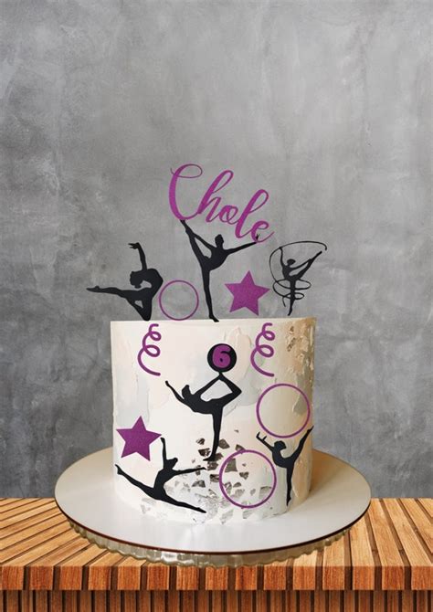 Gymnastics Personalised Set Cake Topper Birthday Cake Topper Etsy Uk