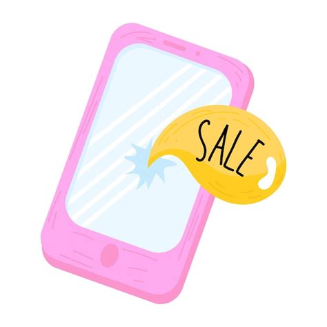 Premium Vector A Flat Sticker Icon Of Sale Message