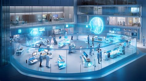 Premium Ai Image Futuristic Healthcare Room At Modern Hospital Ai