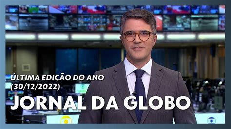 Trechos do último Jornal da Globo do ano Estreia de Bruno Tavares