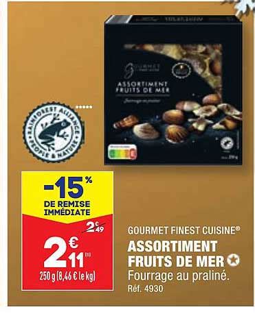 Promo Assortiment Fruits De Mer Gourmet Finest Cuisine Chez Aldi