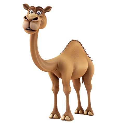 3d Style Cartoon Camel Isolated On Transparent Background Generated Ai
