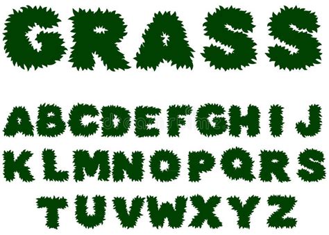 Grass Alphabet Stock Illustrations 5 390 Grass Alphabet Stock