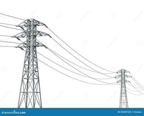 Power Line Stock Illustration Illustration Of White 25295122
